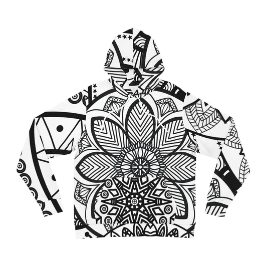 Black & White Mandala Sweatshirt with Hood - GFAM STORE