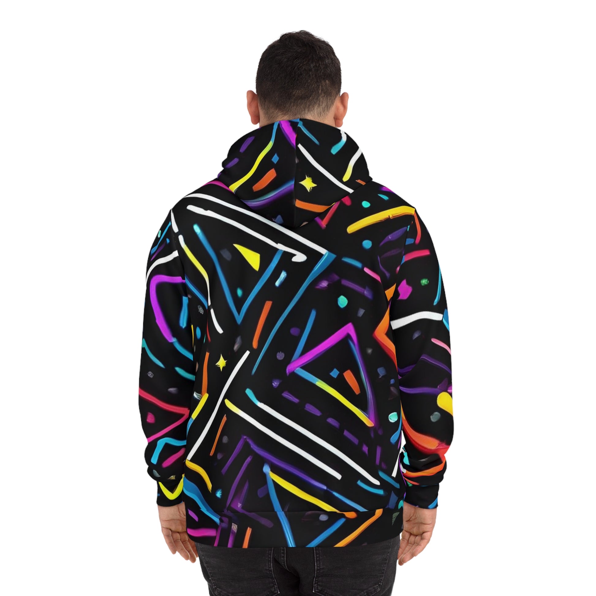 Geometric Streetwear Sweatshirt with Hood 2 - GFAM STORE