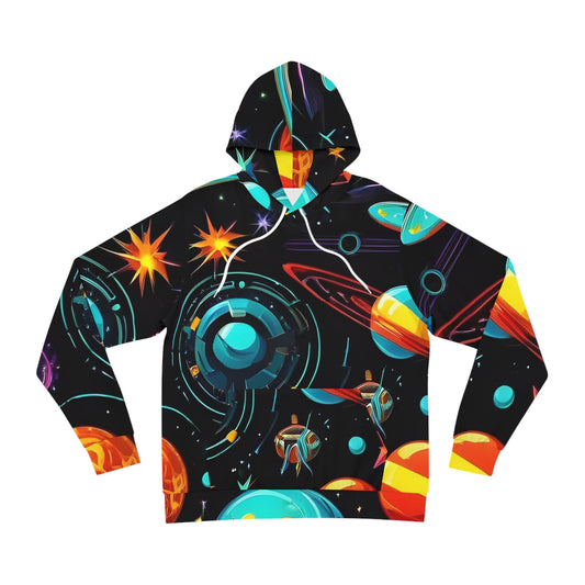 Colorful Cosmic  Space Scene Sweatshirt with Hood - GFAM STORE