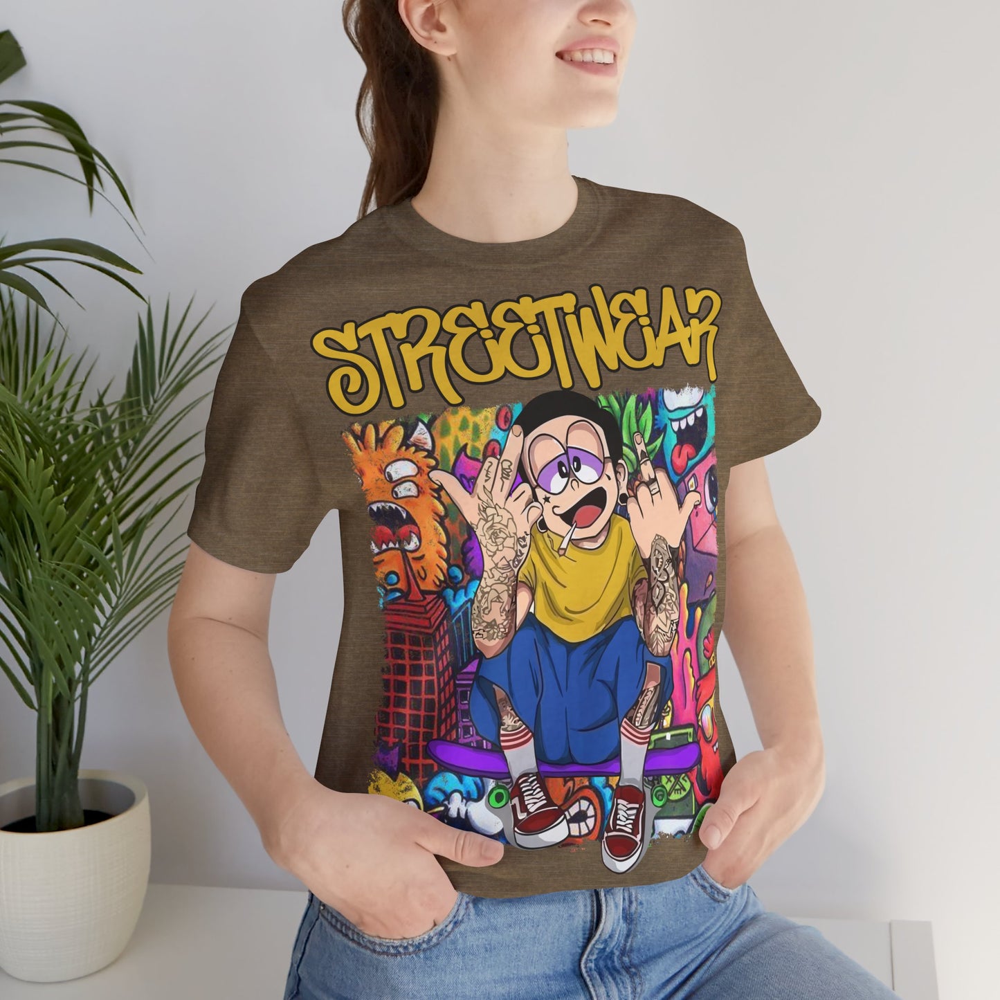 Streetwear T-Shirt - Cartoon Graphic - GFAM STORE