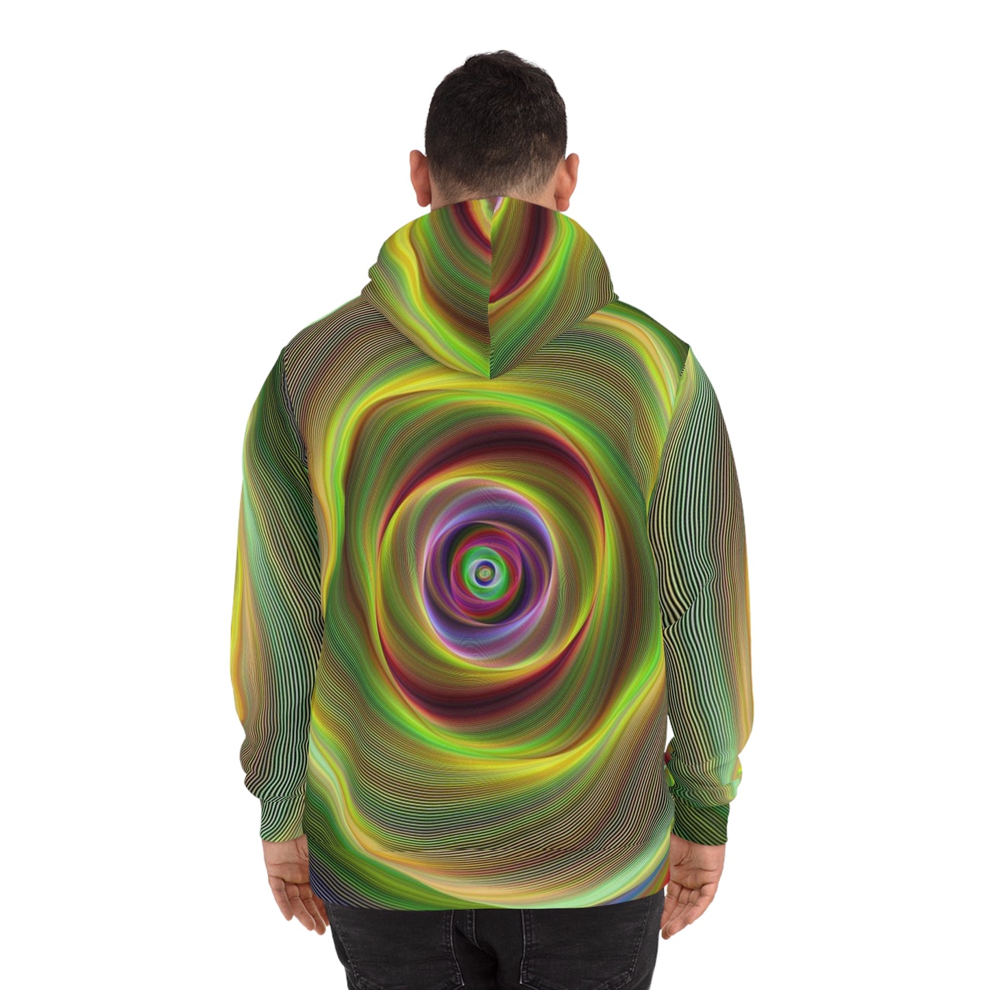 Holographic Stripe Sweatshirt with Hood - GFAM STORE