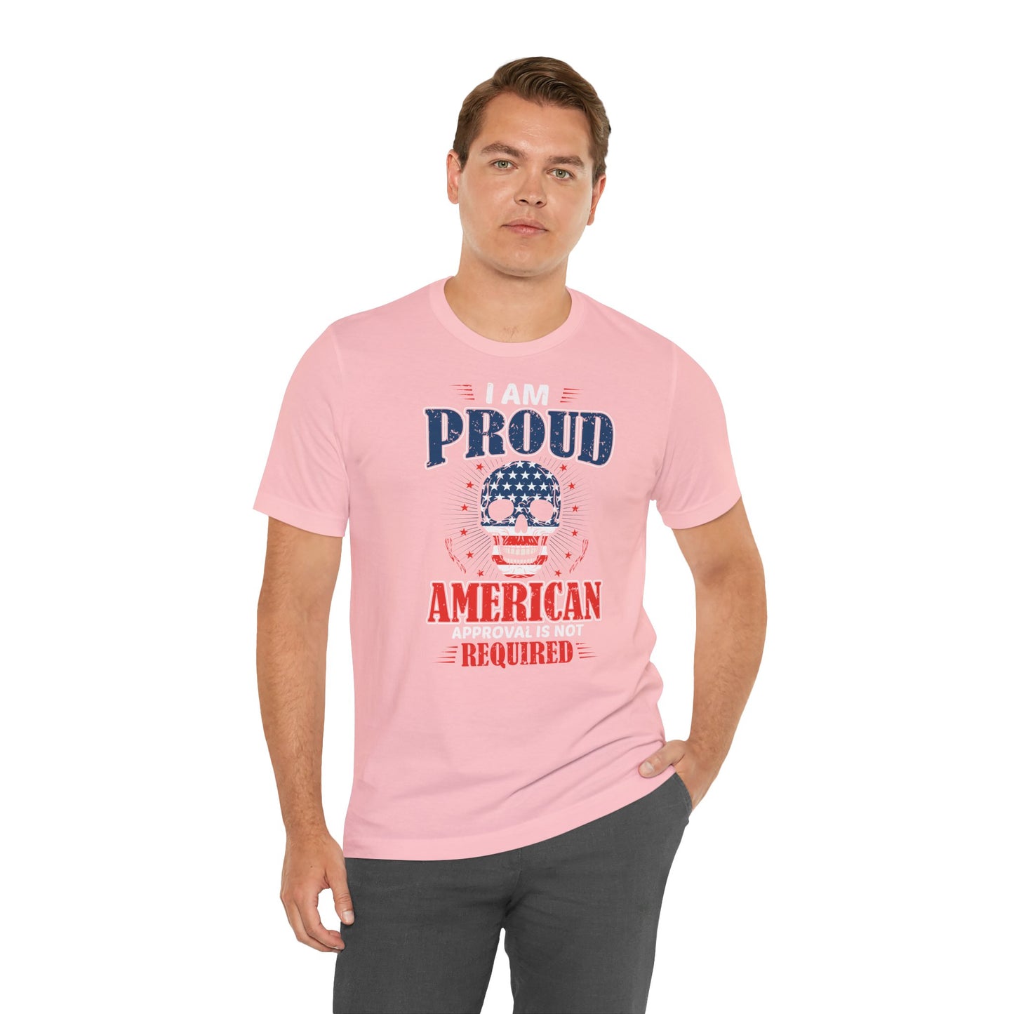 "Proudly American" T-Shirt - American Skull - GFAM STORE