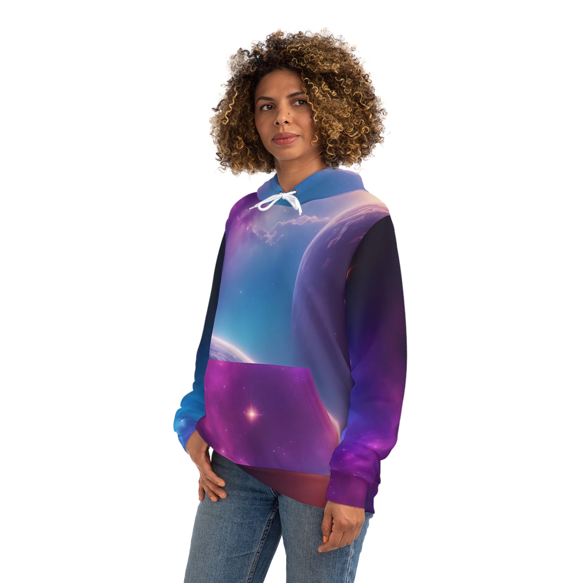 All-Over Print Galaxy Sweatshirt with Hood - GFAM STORE