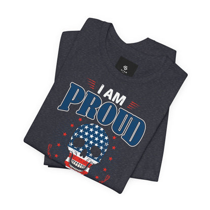 "Proudly American" T-Shirt - American Skull - GFAM STORE