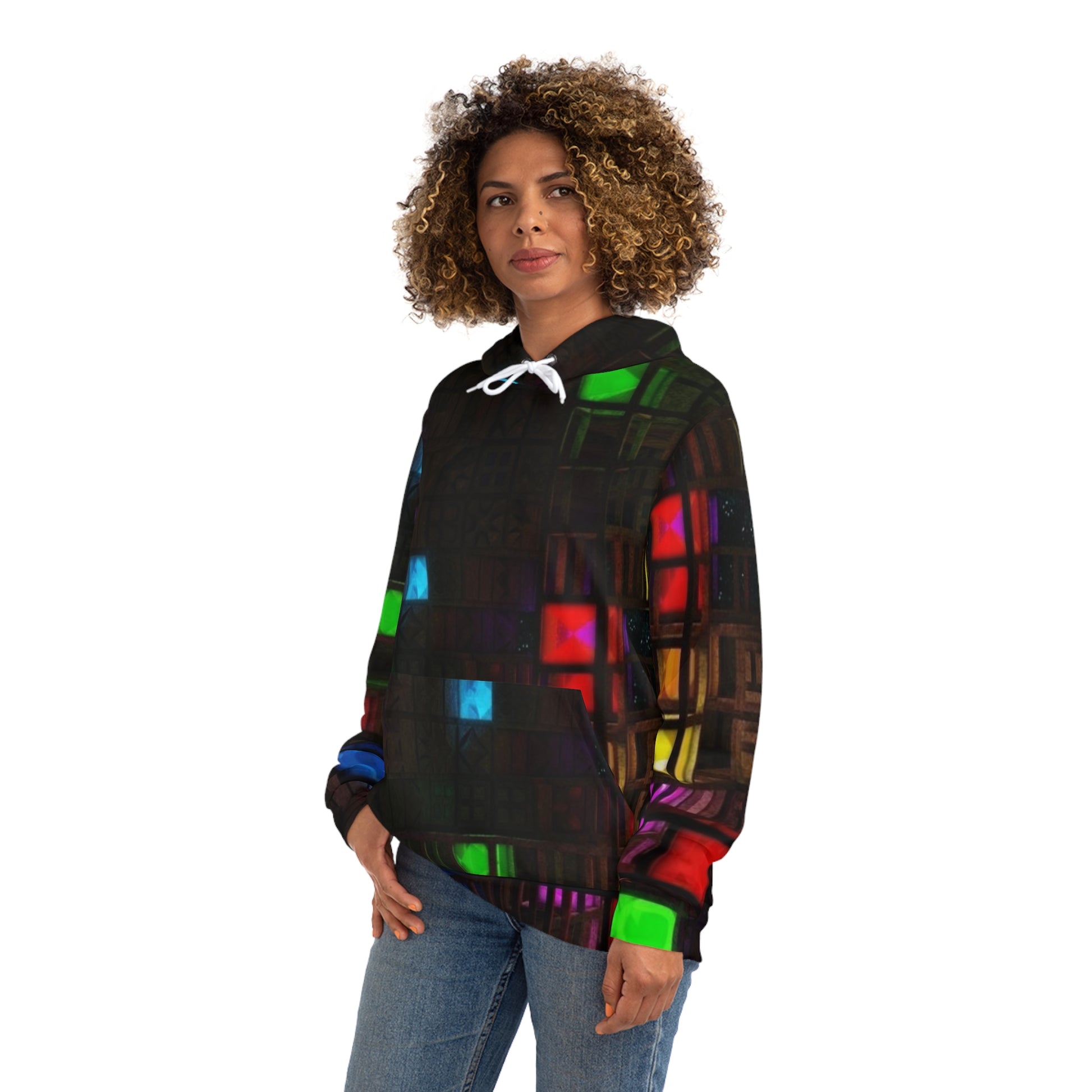 Glitch Cyberpunk Sweatshirt with Hood - GFAM STORE