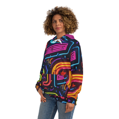 All-Over Print Neon Sweatshirt with Hood - GFAM STORE