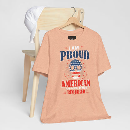 "Proudly American" T-Shirt - American Skull - GFAM STORE