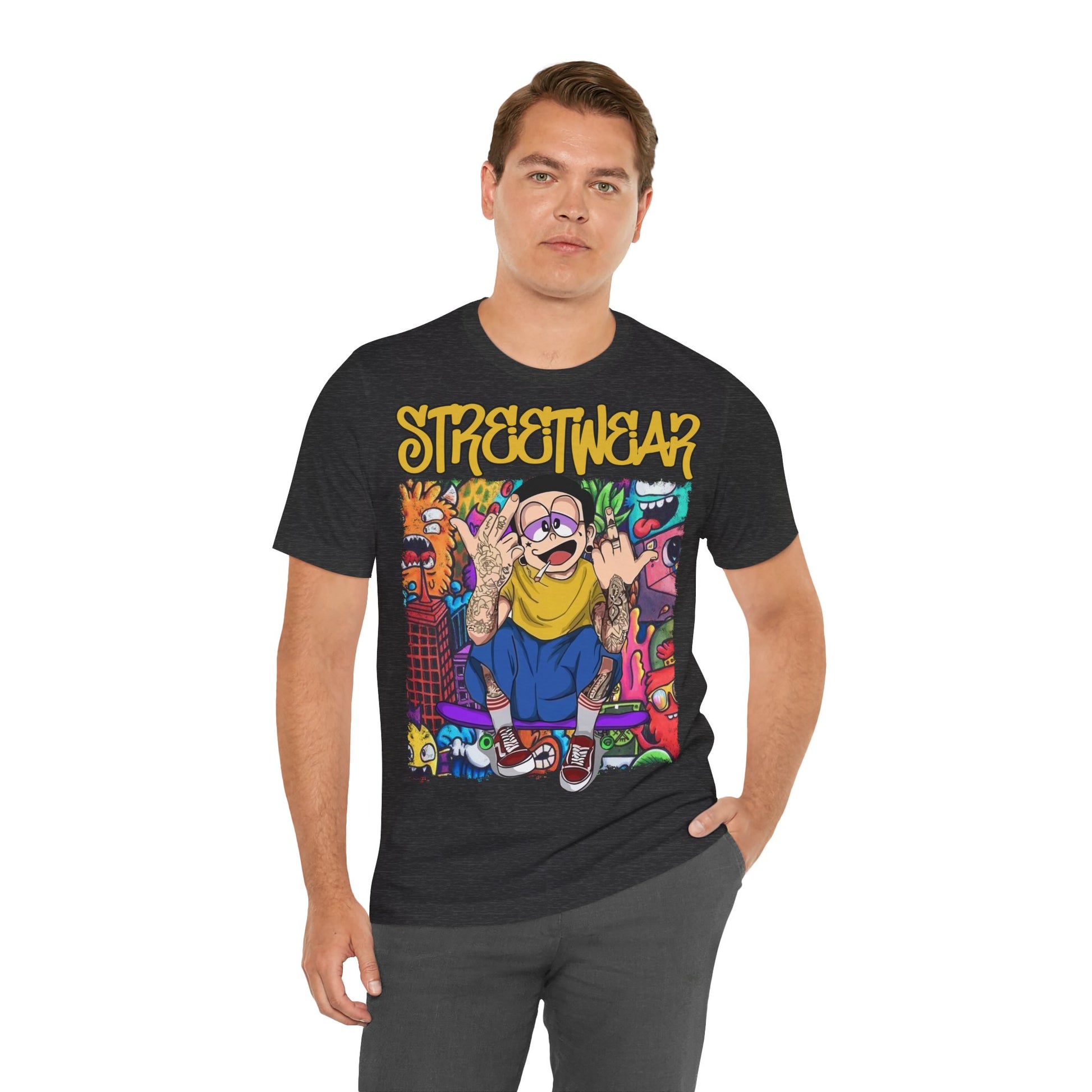 Streetwear T-Shirt - Cartoon Graphic - GFAM STORE