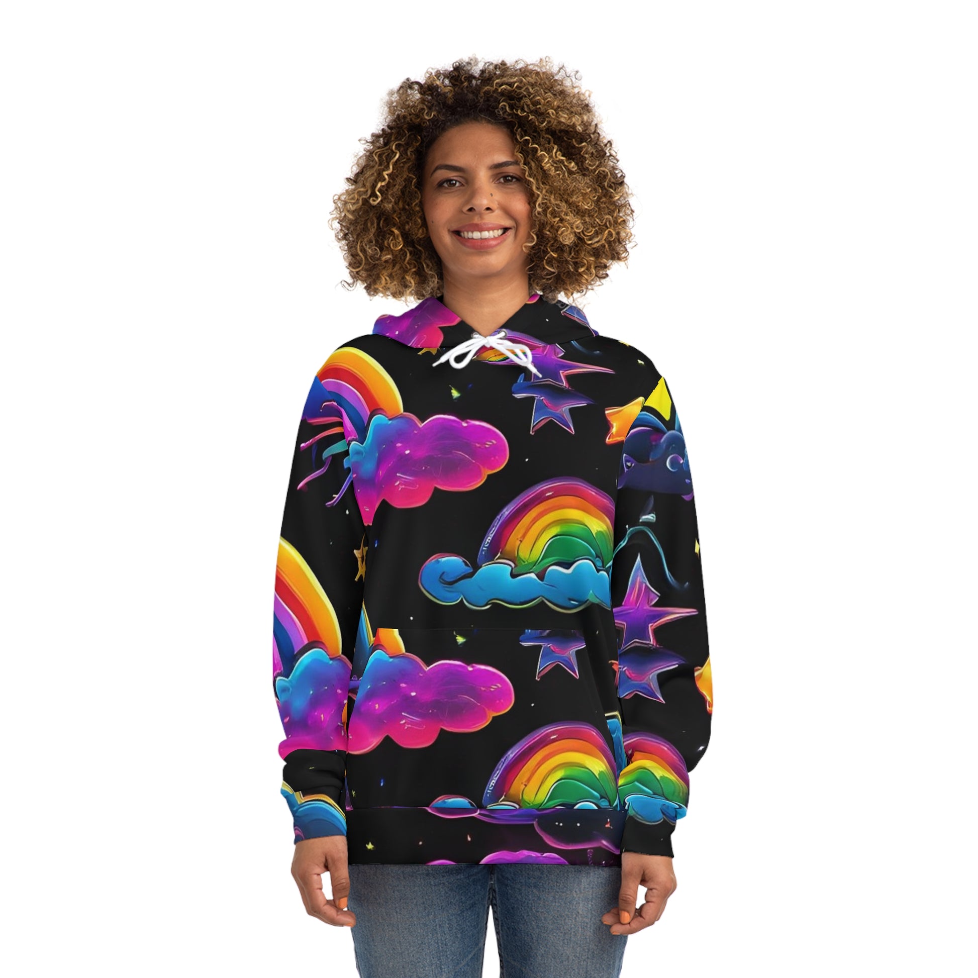 Rainbow and Stars Sweatshirt with Hood - GFAM STORE